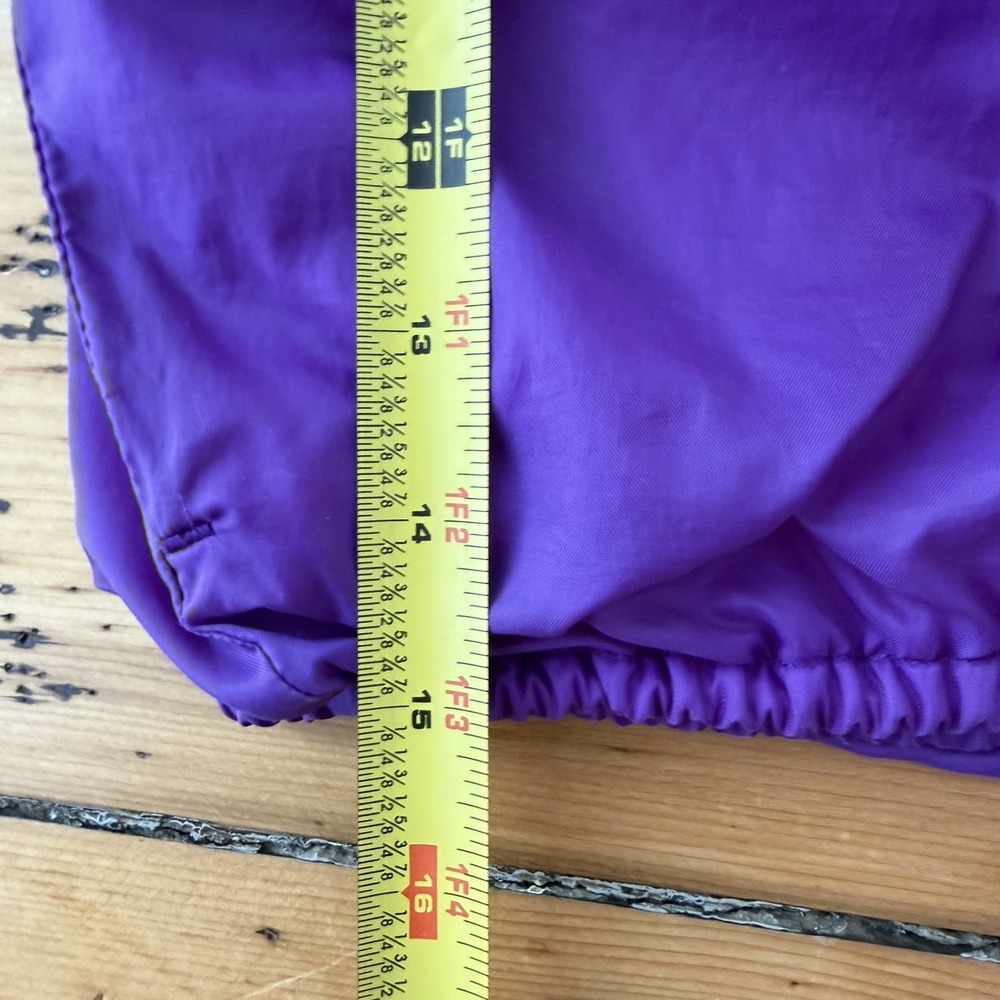 Vintage Samara Purple Kids Rain Jacket 6X Hooded Bow Applique Windbreaker - Picture 9 of 9